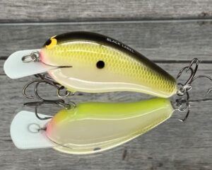Black Label Balsa - Wobbler - Custom Balsa Crankbait - Bone Shad Color