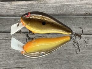 Greenfish Tackle - G2 - Custom Balsa Squarebill Crankbait - Gold Dust Color
