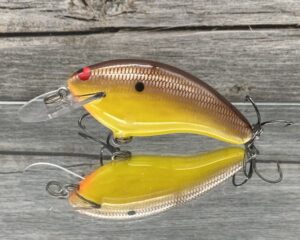Black Label Balsa - Razor - Balsa Crankbait - Spicy Mustard Color