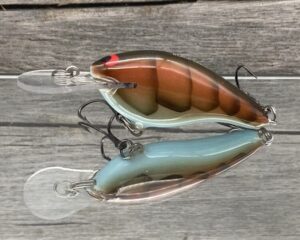 Black Label Balsa - Shiver 7 - Custom Balsa Crankbait - Blue Belly Craw Color