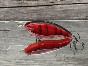 Black Label Balsa - Tapout - Custom Balsa Crankbait - Fire Craw Color