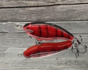 Black Label Balsa - Tapout - Custom Balsa Crankbait - Fire Craw Color