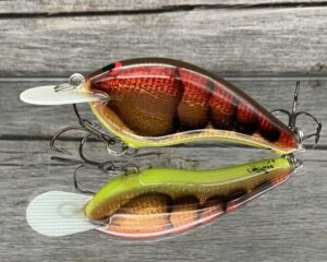 Black Label Balsa - Slim Signature Series Balsa Crankbait - Foiled 3 Alarm Craw Color