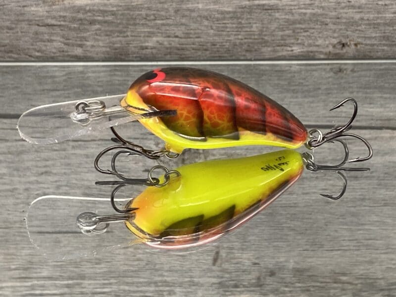 Black Label Balsa - Rock Hound - Signature Series Custom Balsa Crankbait -  Signature Sunset Craw Color - Wood Bait Country