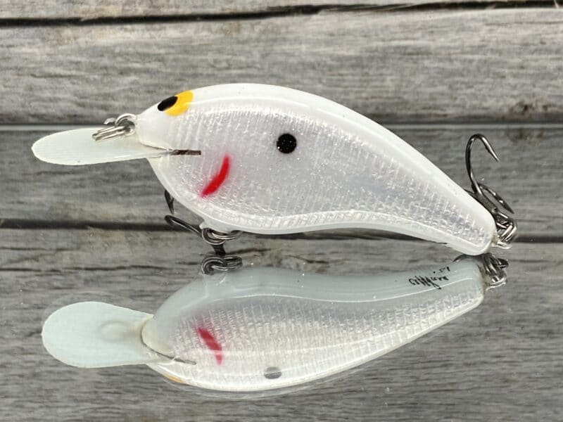 Black Label Balsa - Slim Signature Series Balsa Crankbait - White Knight  Color - Wood Bait Country