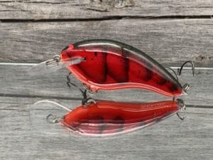 Black Label Balsa - Razor - Balsa Crankbait - Fire Craw Color
