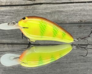 Black Label Balsa - Little Cliffie - Custom Balsa Crankbait - Pineapple Color