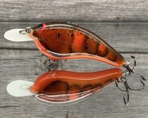 Black Label Balsa - Slim Series - Custom Balsa Crankbait - Fall Craw Color