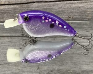 The Lure Forge - 2.5 Flatside - Balsa Crankbait - Purple Haze Color