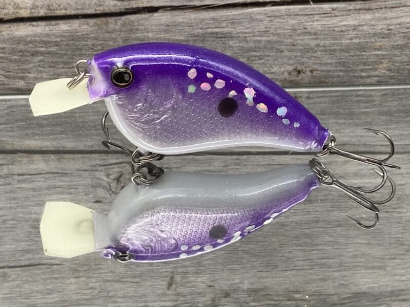 The Lure Forge - 2.5 Flatside - Balsa Crankbait - Purple Haze Color - Wood  Bait Country