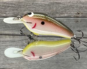 Black Label Balsa - Little Cliffie - Custom Balsa Crankbait - Tomato Shad Color