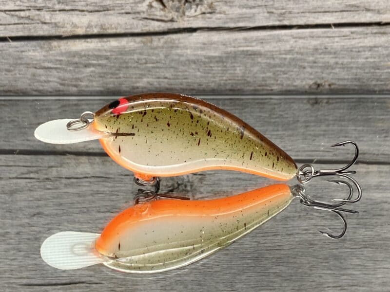 Black Label Balsa - Slim Series - Custom Balsa Crankbait - Root Beer Color  - Wood Bait Country