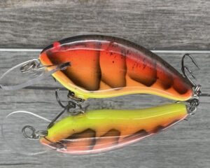 Black Label Balsa - Razor - Balsa Crankbait - 3 Alarm Craw Color