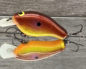 Greenfish Tackle - Stray Dog - Custom Balsa Crankbait - Lava Color