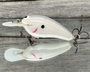 Black Label Balsa - Little Cliffie - Custom Balsa Crankbait - Grey Ghost Color
