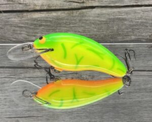 Black Label Balsa - Razor - Balsa Crankbait - Lime Coach Dog Color