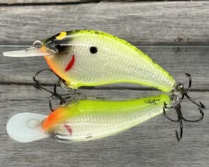 Black Label Balsa - Slim Signature Series Balsa Crankbait - Foiled Piebald Plemmons Color