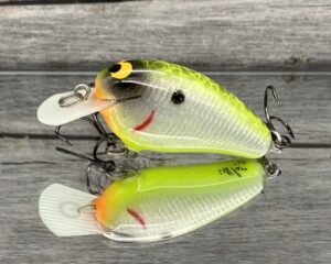 Black Label Balsa - Peanut - Signature Series Crankbait - Foiled Piebald Plemmons Color - Zoom WEC Mutt