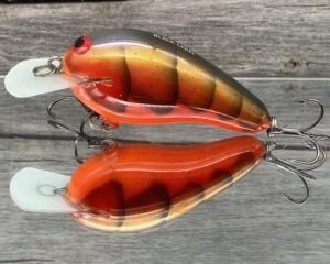 Black Label Balsa - Wobbler - Custom Balsa Crankbait - Lava Craw Color