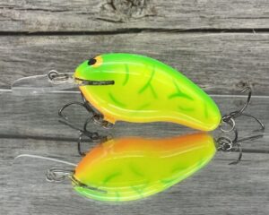 Black Label Balsa - Prowler MR - Custom Balsa Crankbait - Lime Coach Dog Color