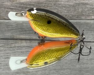 Black Label Balsa - Bacon-Signature Series - Balsa Crankbait - Gold Foil Orange Belly Color