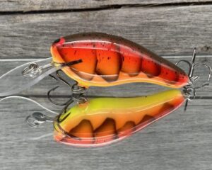 Black Label Balsa - K II - Custom Balsa Crankbait - 3 Alarm Craw Color