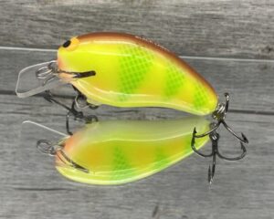 Black Label Balsa - Prowler - Custom Balsa Squarebill Crankbait - Pineapple Color