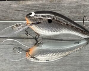 Black Label Balsa - K II - Signature Series - Custom Balsa Crankbait - Silver Foil Black Back Color