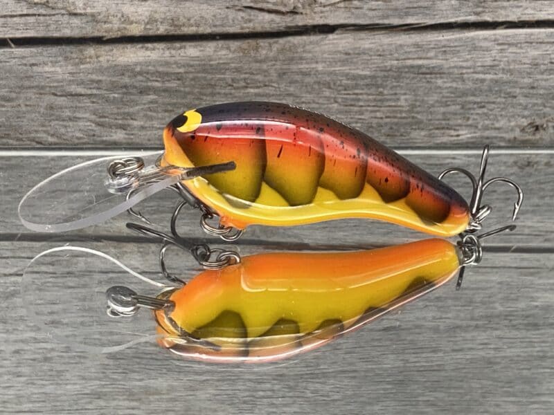 Black Label Balsa - K II - Custom Balsa Crankbait - Spring Craw Color -  Wood Bait Country