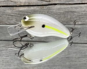 Black Label Balsa - Prowler - Custom Balsa Squarebill Crankbait - Chartreuse Shad Color