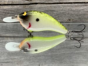 Black Label Balsa - Slim Series - Custom Balsa Crankbait - Piebald Plemmons Color
