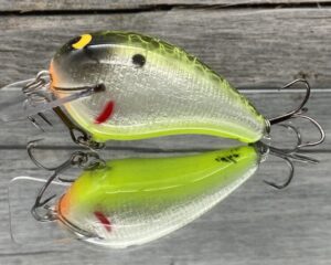 Black Label Balsa - Ricochet - Signature Series Custom Balsa Crankbait - Foiled Piebald Plemmons Color