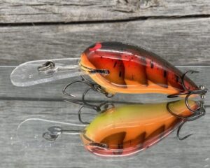 Black Label Balsa - Rock Hound - Custom Balsa Crankbait - 3 Alarm Craw Color