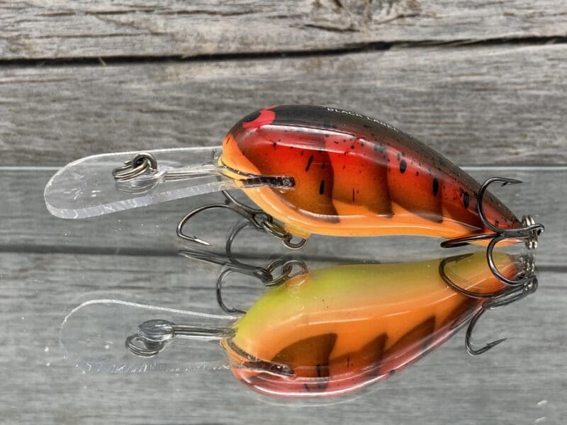 John Hott Lures - H-1 - Custom Balsa Squarebill - Foiled Red Shad Color -  Wood Bait Country