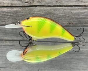 Black Label Balsa - Slim Series - Custom Balsa Crankbait - Pineapple Color