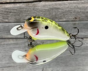 Black Label Balsa - Peanut - Balsa Crankbait - Piebald Plemmons Color - Zoom WEC Mutt
