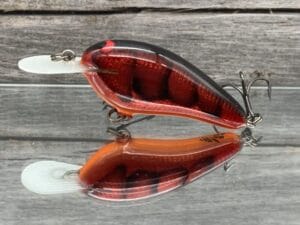 Black Label Balsa - Little Cliffie - Signature Series Crankbait - Foiled Red Craw Color