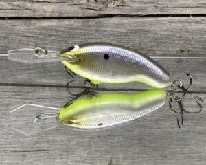 Black Label Balsa - Tapout Jr - Custom Balsa Crankbait - American Shad Chartreuse Belly Color
