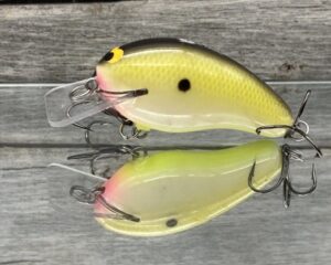 Black Label Balsa - Prowler - Custom Balsa Squarebill Crankbait - Bone Shad Color