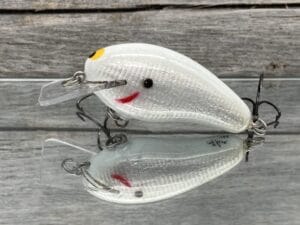 Black Label Balsa - Prowler - Signature Series Custom Balsa Squarebill Crankbait - White Knight Color