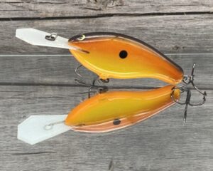 Greenfish Tackle - Big G-Flat Smiley - Custom Balsa Crankbait - Simple Craw Color