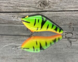 Black Label Balsa - 300 Proof - Custom Balsa Crankbait - Fire Tiger Color