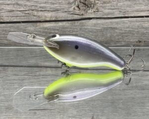 Black Label Balsa - Tapout - Custom Balsa Crankbait - American Shad Chartreuse Belly Color