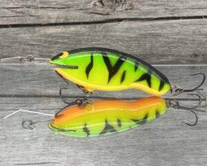 Black Label Balsa - Tapout Jr - Custom Balsa Crankbait - Fire Tiger Color