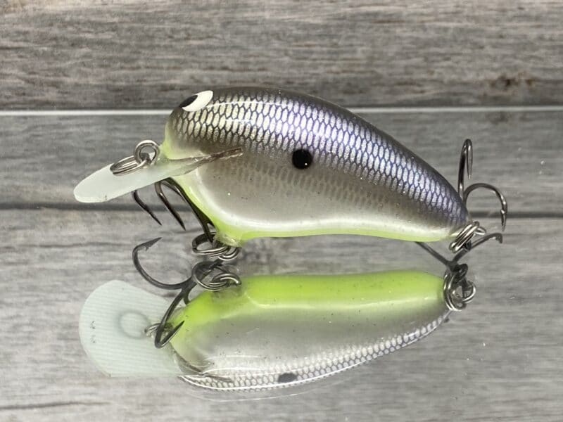 Black Label Balsa - Rattling Peanut - Balsa Crankbait - American Shad  Chartreuse Belly Color - Wood Bait Country