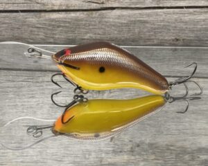 Black Label Balsa - 300 Proof - Custom Balsa Crankbait - Spicy Mustard Color