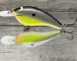 Black Label Balsa - Slim Series - Custom Balsa Crankbait - Chartreuse Magic Color