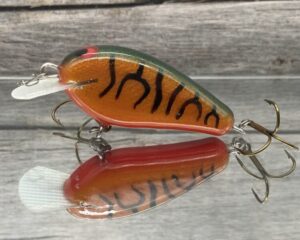 Tim Earick's Buck Creek Lures - Money Maker #2 - Custom Balsa Crankbait - Foiled Orange Candy Craw Color