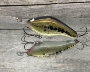 Black Label Balsa - 300 Proof Signature Series - Custom Balsa Crankbait - Foiled Baby Bass Color