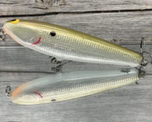 Black Label Balsa - Law Dawg - Signature Series Custom Balsa Topwater- Foiled Olive Shad Color